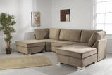 Belgravia Plush Velvet U Shape Corner Sofa