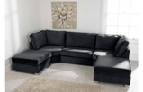 Belgravia Plush Velvet U Shape Corner Sofa