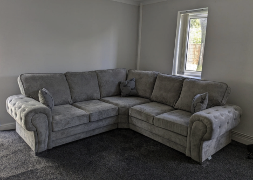 Verona High Back Fabric Corner Sofa