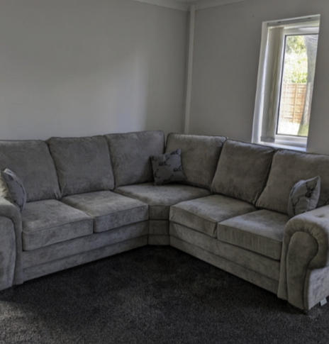 Verona High Back Fabric Corner Sofa