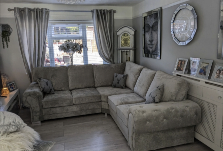 Verona High Back Fabric Corner Sofa
