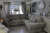 Verona High Back Grey Fabric Corner Sofa