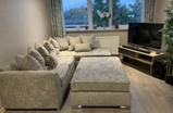 Chiswick Corner Sofa with a spacious footstool