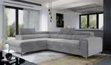 Lawrence Storage Sofa Bed Plush Grey Fabric