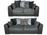 Emily Grey Chenille Fabric 3+2 Sofa Set