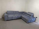 Lawrence Storage Sofa Bed Plush Grey Fabric