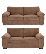 Amalfi Jumbo Cord Upholstered 3 And 2 Sofa Set