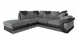 Dino Corner Sofa Right Hand Facing - Black/Grey