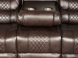 Alaska Leather Reclining 3+2 Sofa Set in Brown, Black& Grey