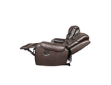 Alaska Leather Reclining 3+2 Sofa Set in Brown, Black& Grey