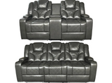 Amsterdam Genuine Leather Electric LED Reclining Sofa set