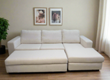 Olivia Corner Sofa with spacious footstool