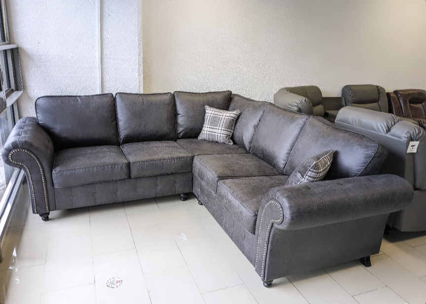 Oakland Large Corner Sofa Charcoal