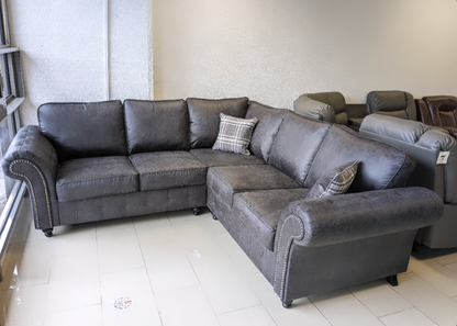 Oakland Large Corner Sofa Charcoal