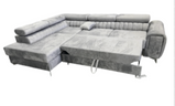 Lawrence Large Grey Plush Velvet Storage Sofa Bed