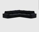 Sloane Modern Large Plush Velvet Corner Sofa