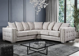 Bentley Corner Sofa with Squared arms and Elegant studs