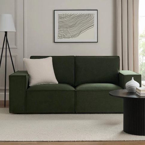 Sloane Plush Velvet 2 Seater Sofa