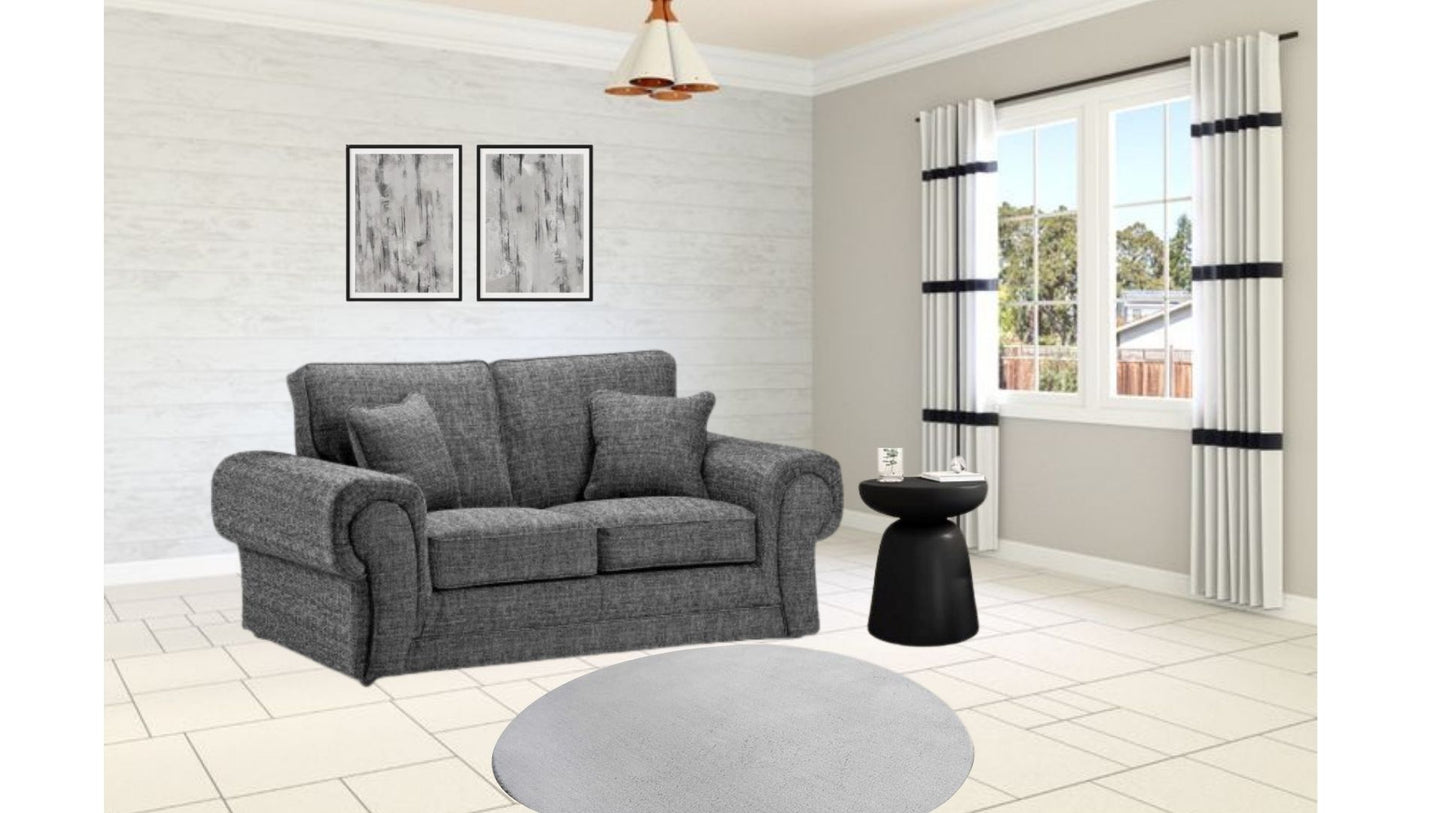Wilcot Grey Fabric 2 Seater