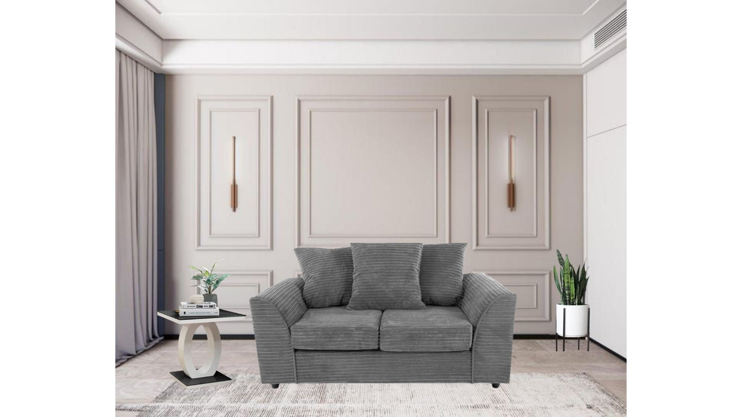 Byron Grey Cord 2 Seater