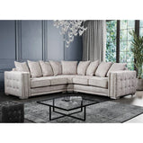 Bentley Corner Sofa with Squared arms and Elegant studs