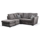 Nebraska Fabric Corner Sofa With Footstool