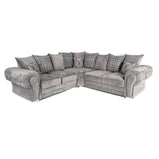 Verona Scatter Grey Fabric Corner Sofa