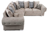 Verona Mink Corner Sofa - scatter cushions