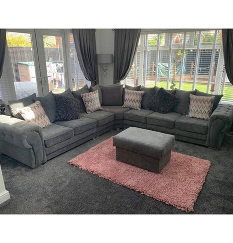 Verona Fabric 7 Seater Large Corner Sofa