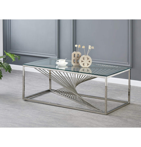 Vista Clear Glass Coffee Table