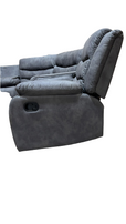 Roma Grey Fabric recliner corner with Cup holders