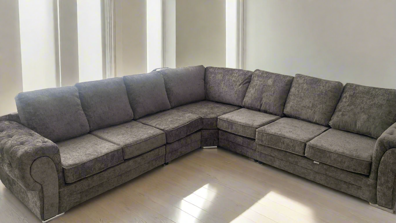 Verona Fabric 7 Seater Large Corner Sofa