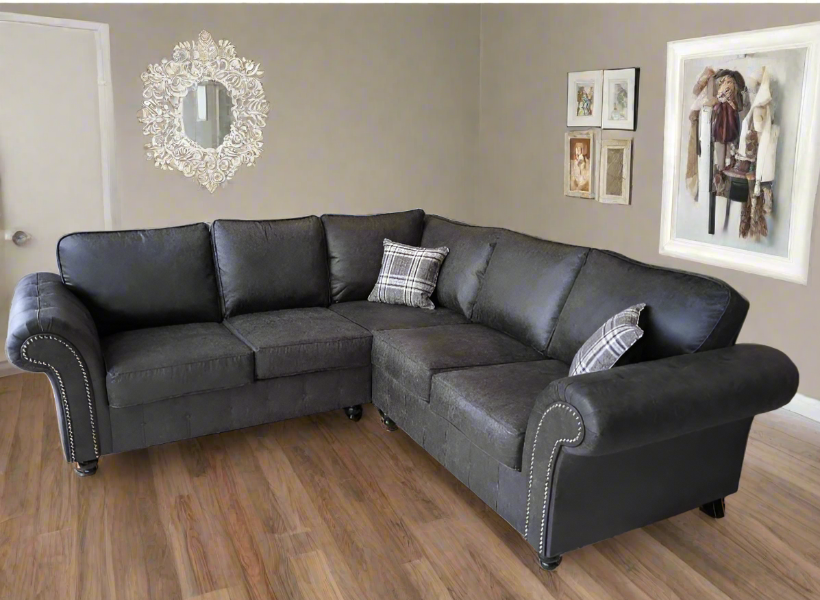 Oakland Large Corner Sofa Charcoal