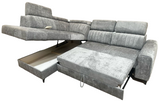 Lawrence Storage Sofa Bed Grey Fabric