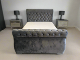 Swan Sleigh bed with diamonds and Elegant Studs