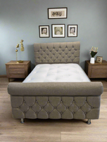 Amaro Sleigh Bed with 1000 pocket Sprung Mattress