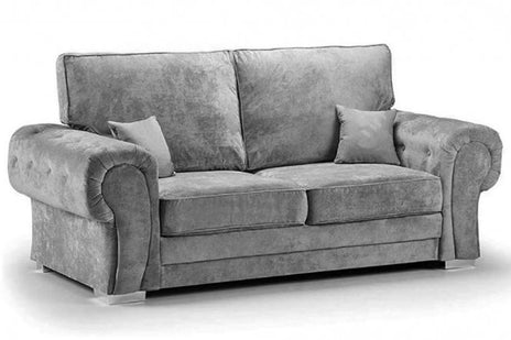 Verona Kensington Grey Fabric 3 Seater Sofa