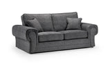 Wilcot Grey Fabric 3 Seater Sofa