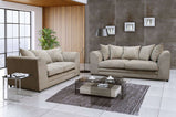 Casper kensington 3+2-Seater Sofa Set in Grey/Beige