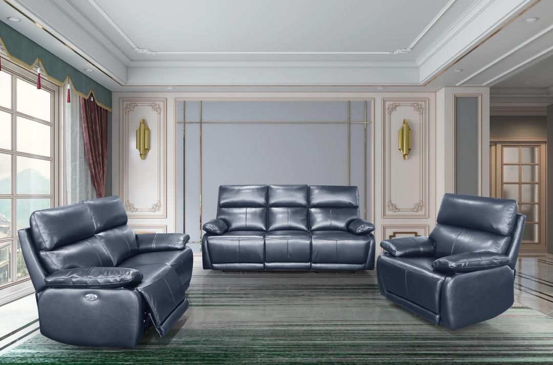 Bali Genuine Leather Sofa Set Power Recliner with USB ports
