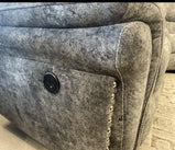 Berlin Fabric Electric Recliner 3 + 2 sofa set with LED Lights, Cup holders, and USB ports