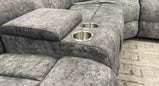 Berlin Fabric Electric Recliner 3 + 2 sofa set with LED Lights, Cup holders, and USB ports