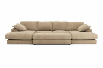 Luxe Large U Shape Cinema Sofa with Spacious Footstool
