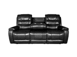 Alaska Leather Reclining 3+2 Sofa Set in Brown, Black& Grey