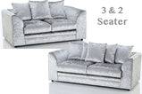 Bella Luxurious Crushed Velvet 3 & 2 Seater Sofa Set