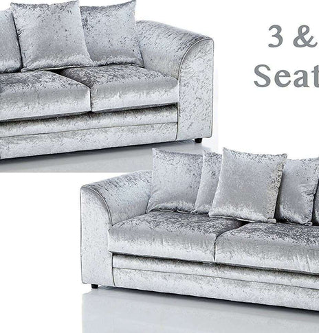 Bella Crushed Velvet 3 & 2 Seater Sofa Set