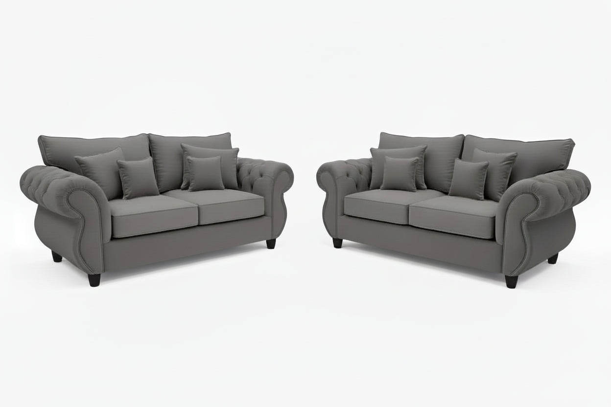 Rio chesterfield 3 seater + 2 seater sofa set