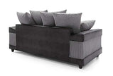 Dino 3 Seater Sofa Set in Black & Grey Jumbo Cordvendor##seotitleproduct-colour##