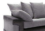 Dino 2 Seater Sofa Set in Black & Grey Jumbo Cordvendor##seotitleproduct-colour##