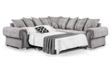 Verona Grey Kensington Fabric Corner Sofa Bed / Available in  Full back or Scatter 